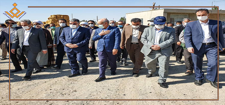 بازدید وزیر جهاد کشاورزی از مجتمع کشت و صنعت بیدمشک در شهرستان سربیشه